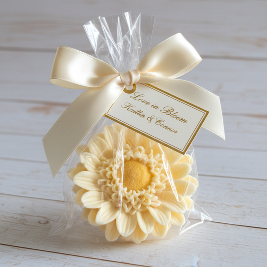 Gerbera Flower Soap Favors- Wedding| Bridal Shower| Baby Shower| Birthday| Anniversary| Vows Renewal| Welcome Guest Gifts| Event Favors
