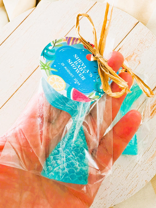 Mermaid Tail Soap Favors – Under the Sea Baby Shower Party Gifts