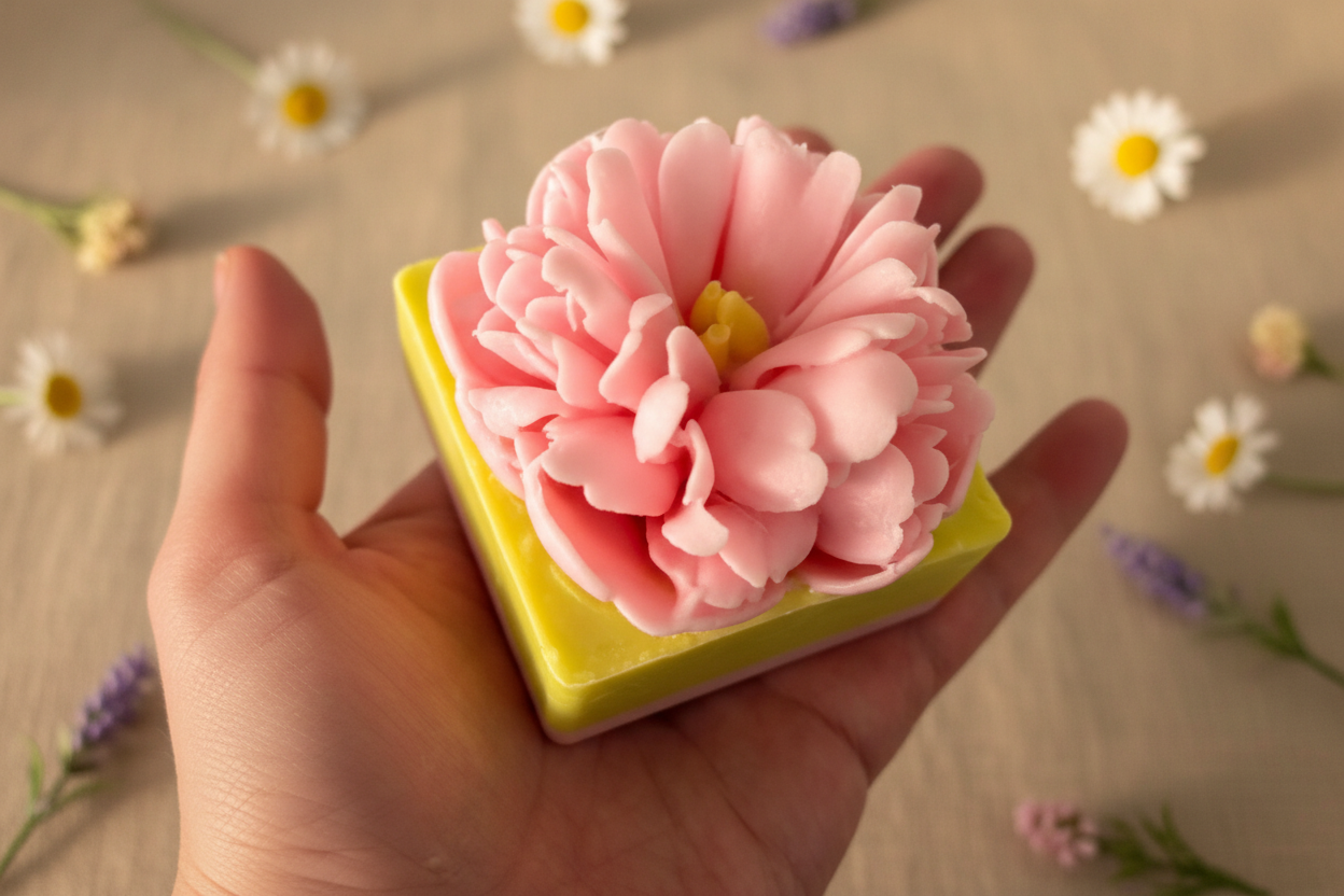 Lisianthus Flower Soap – Mothers's Day Gift| Bridal Shower| Baby Shower| Easter Basket Stuffers | Party Favors | Guest Gifts