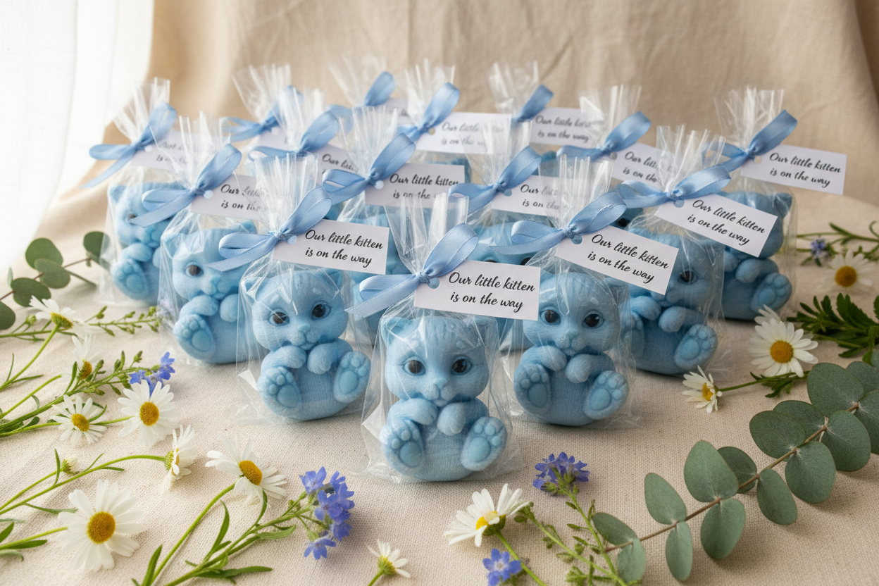 Kitten Soap Favors- Baby Shower | Kids Party favors | a little kitten is on the way | Gender reveal party