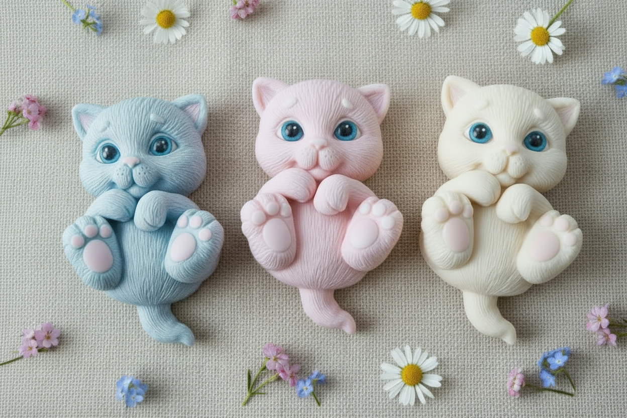 Kitten Soap Favors- Baby Shower | Kids Party favors | a little kitten is on the way | Gender reveal party