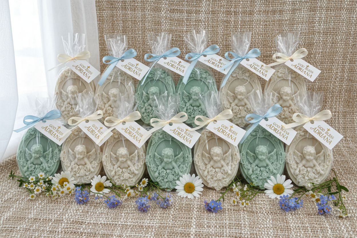 Angel Baptism Soap Favors- Faith| Religious Celebrations| Christmas| Gender reveal|