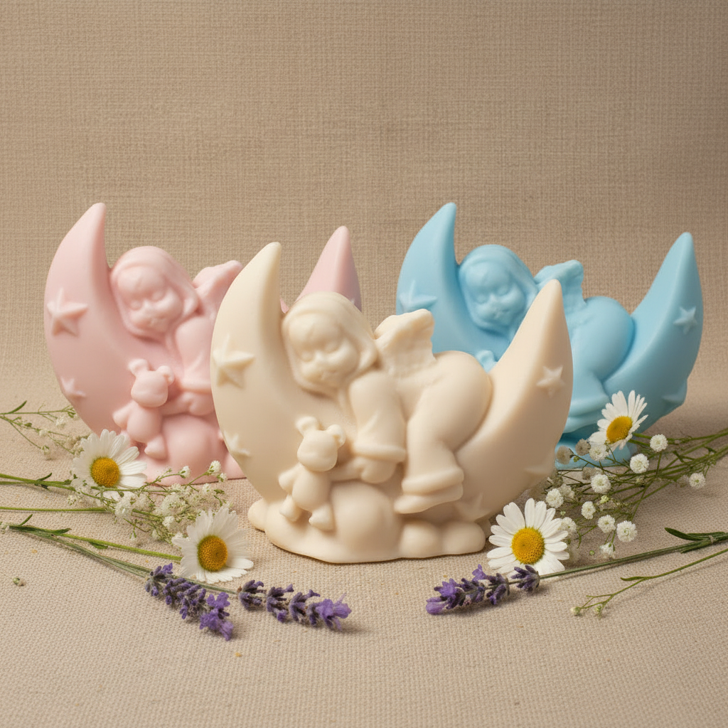 Angel Baby on the Moon Soap Favors - Baby Shower | Kids Birthday | Angel | Over the Moon theme