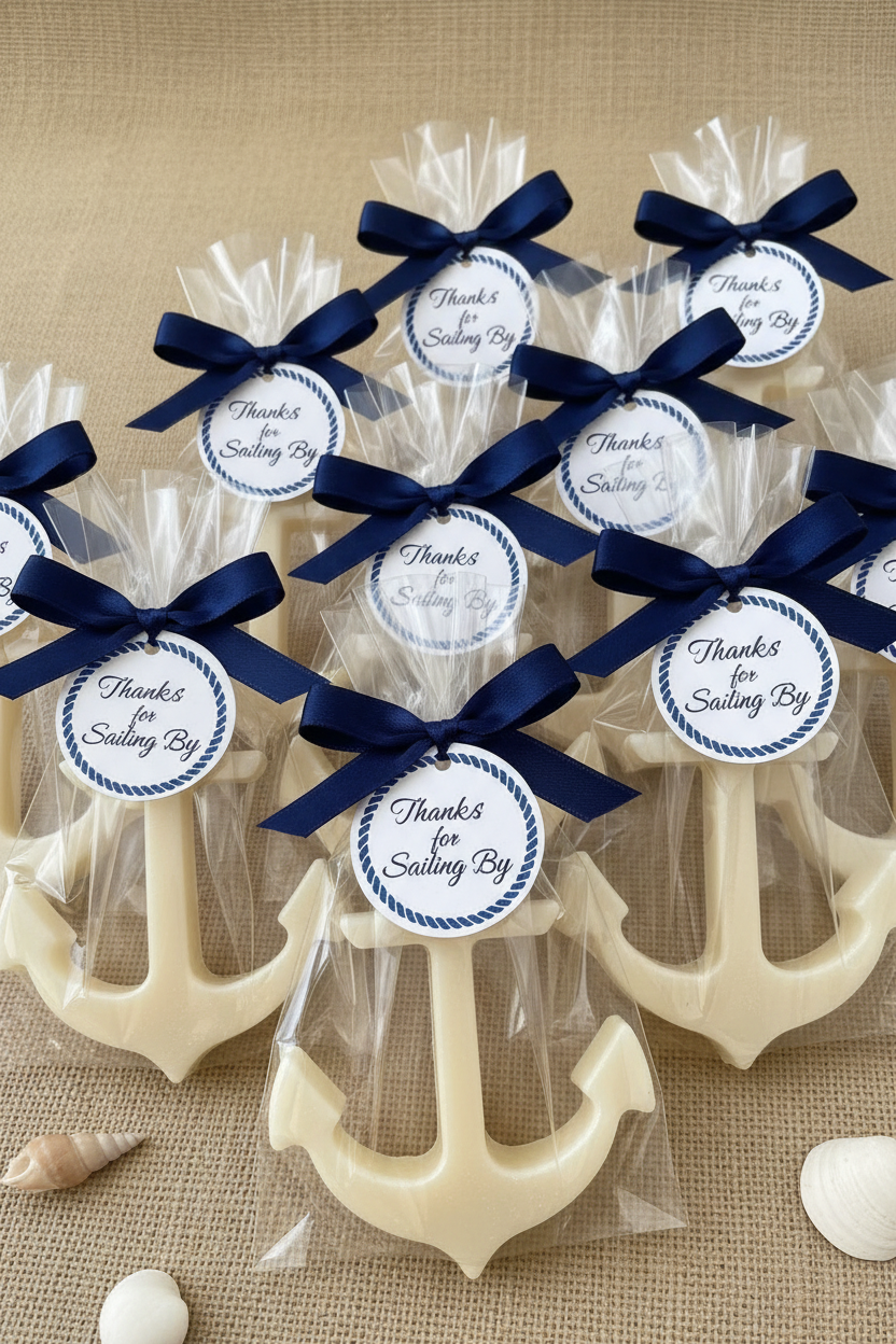 Anchor Nautical Soap Favors | Ocean Themed Baby Shower Bridal Shower Under The Sea Sailing Boat Anchor Birthday | Boy Girl Gift For Guests