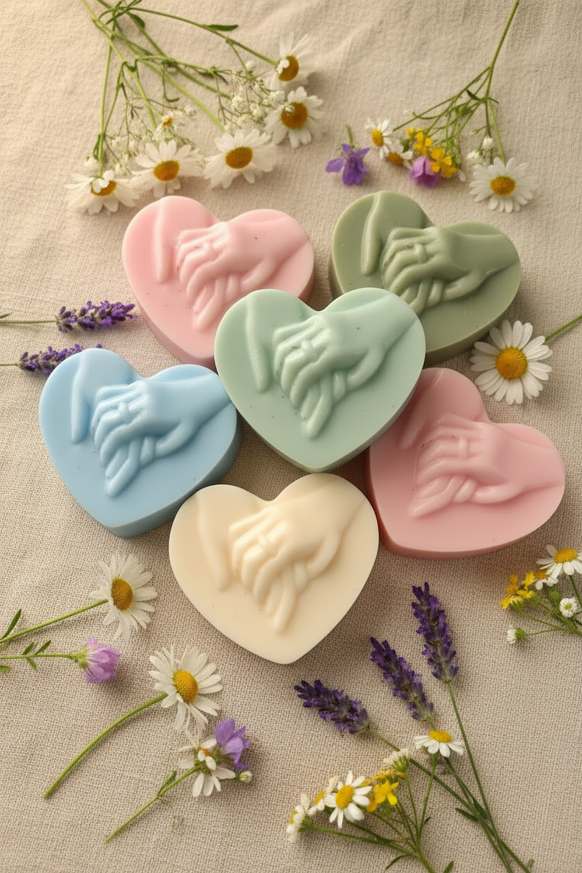 Holding Hands Elegant Wedding Soap Favors — Bridal Shower, Engagement, Bridesmaid & Bachelorette Party Gifts