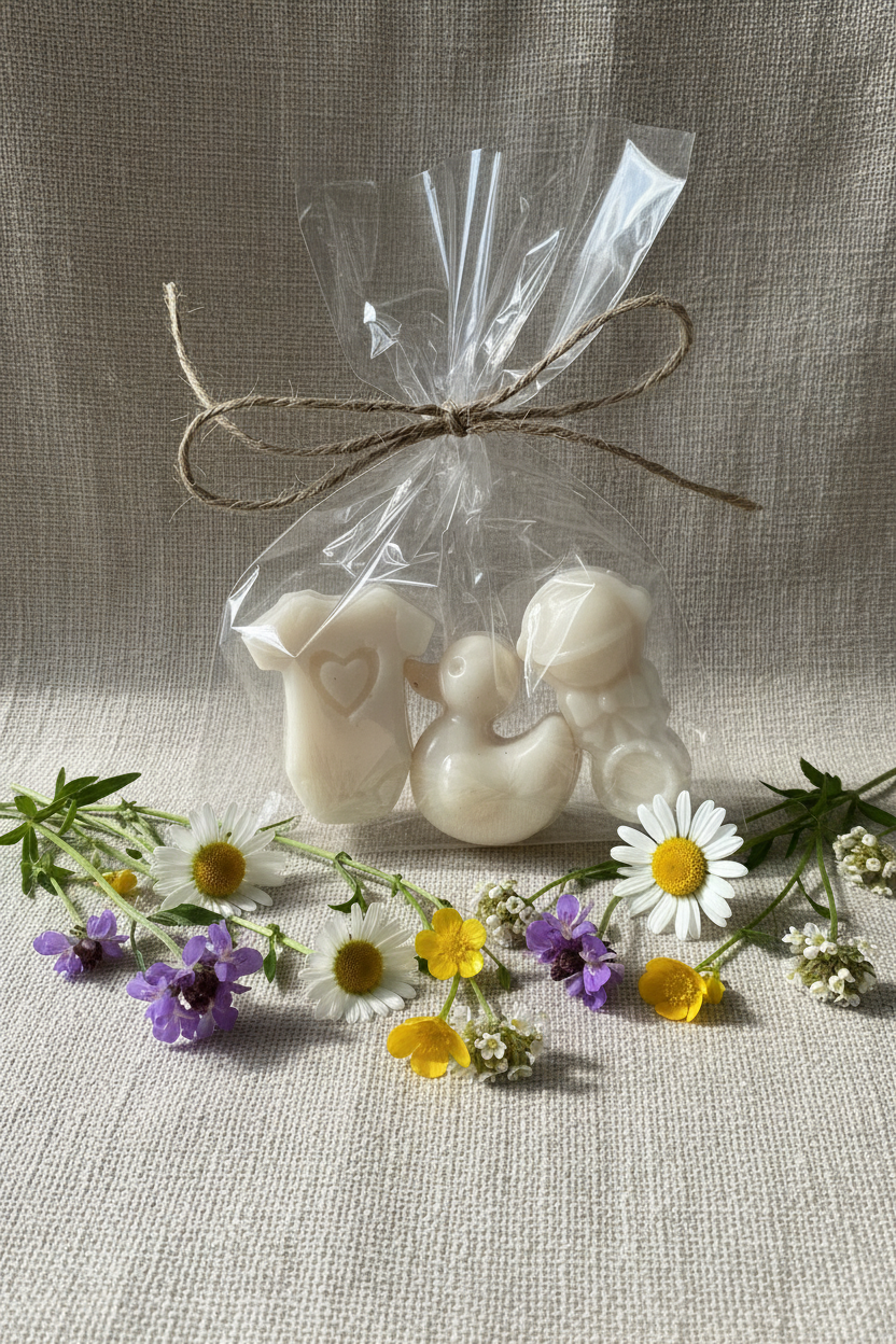 Baby Sprinkle Soap Favors – 3-Piece Mini Set for Baby Shower, Baptism, Gender reveal