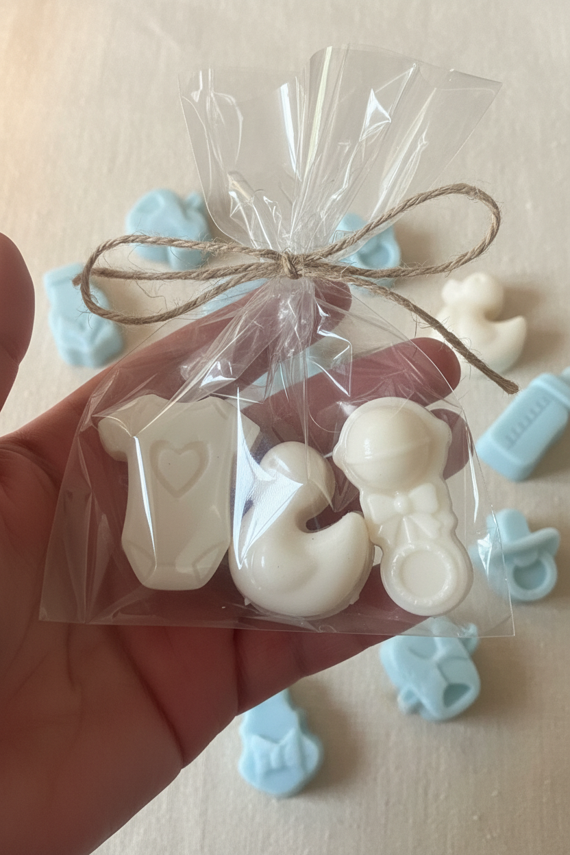 Baby Sprinkle Soap Favors – 3-Piece Mini Set for Baby Shower, Baptism, Gender reveal