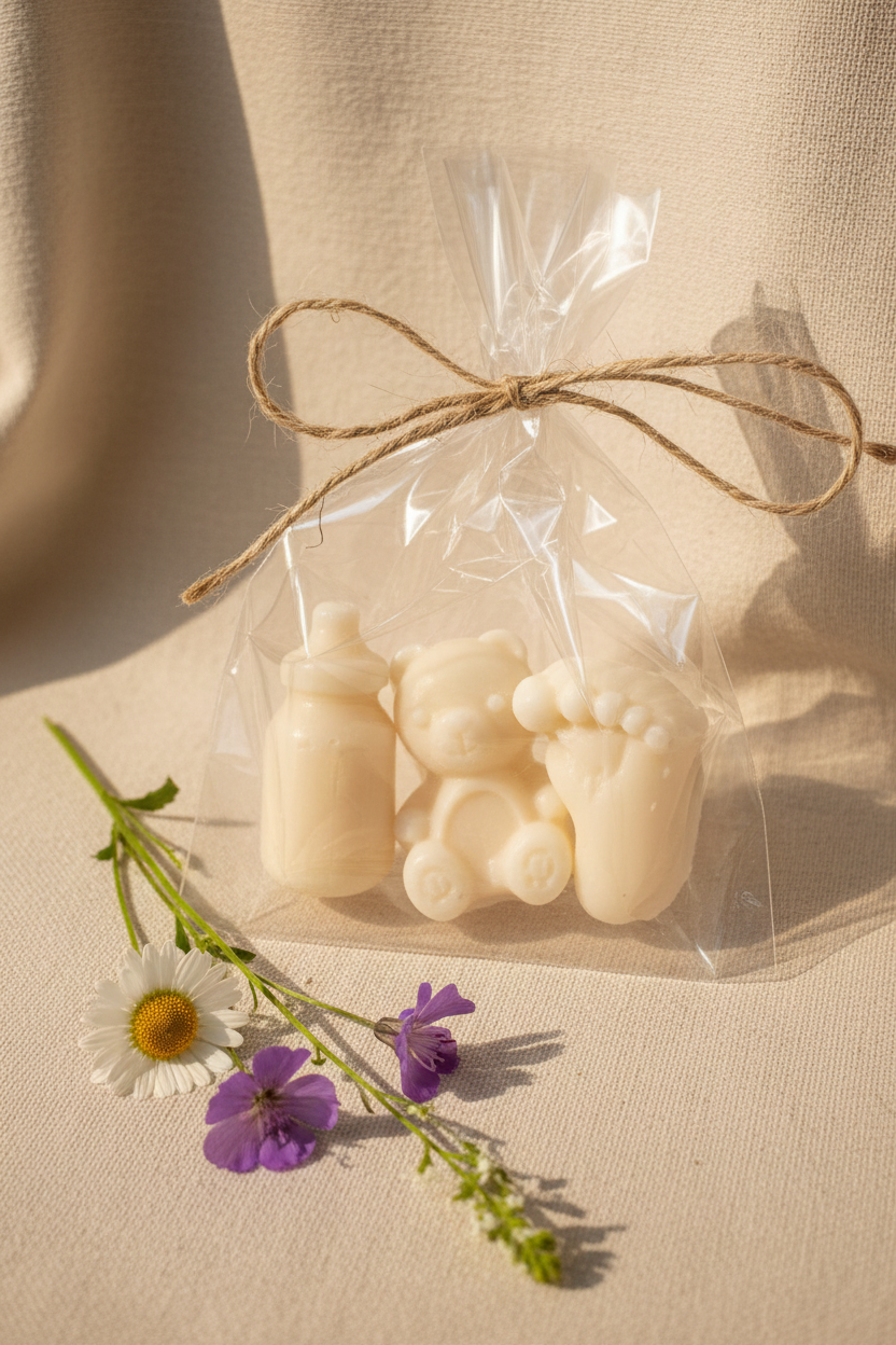 Baby Shower Soap Favors – 3 Mini soap Set, Baby Sprinckle, Baptism, Gender Reveal, Nuestra Revelacion Guest gift (10 favors)