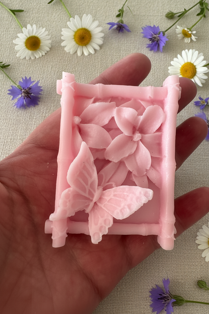 Boho Wildflower Soap Favors - Garden Bridal Shower Wedding, Baby in Bloom Party Guest Gift in Bulk, Little Butterfly is on Her Way (10 favors)