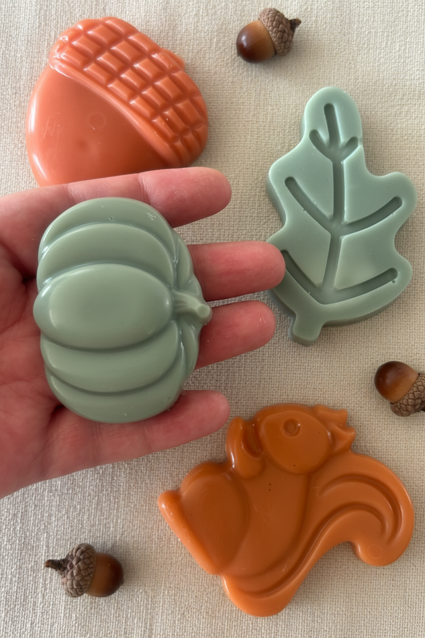 Woodland Fall Soap Favors Set – Squirrel, Oak, Leaf, Acorn & Pumpkin