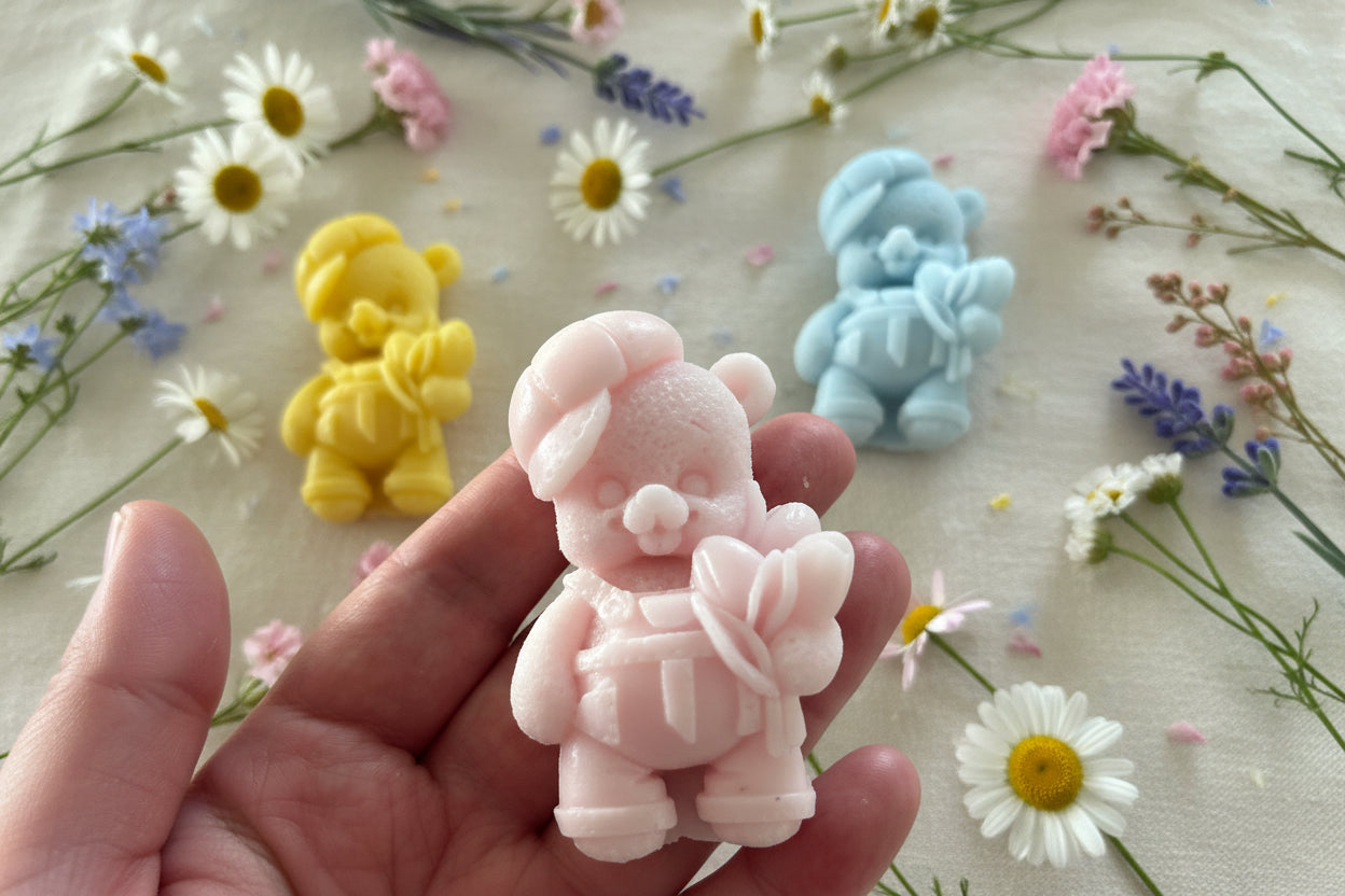 Teddy Bear with Flowers Soap Favors – Baby Shower | Birthday | Gender Reveal | Guest Gifts