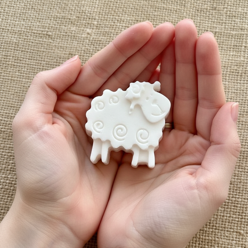 Sheep Soap Favors - Little Lamb Baby Shower, Farm Animals Party Gift for Guests, Baptism Lamb, Barnyard theme favors