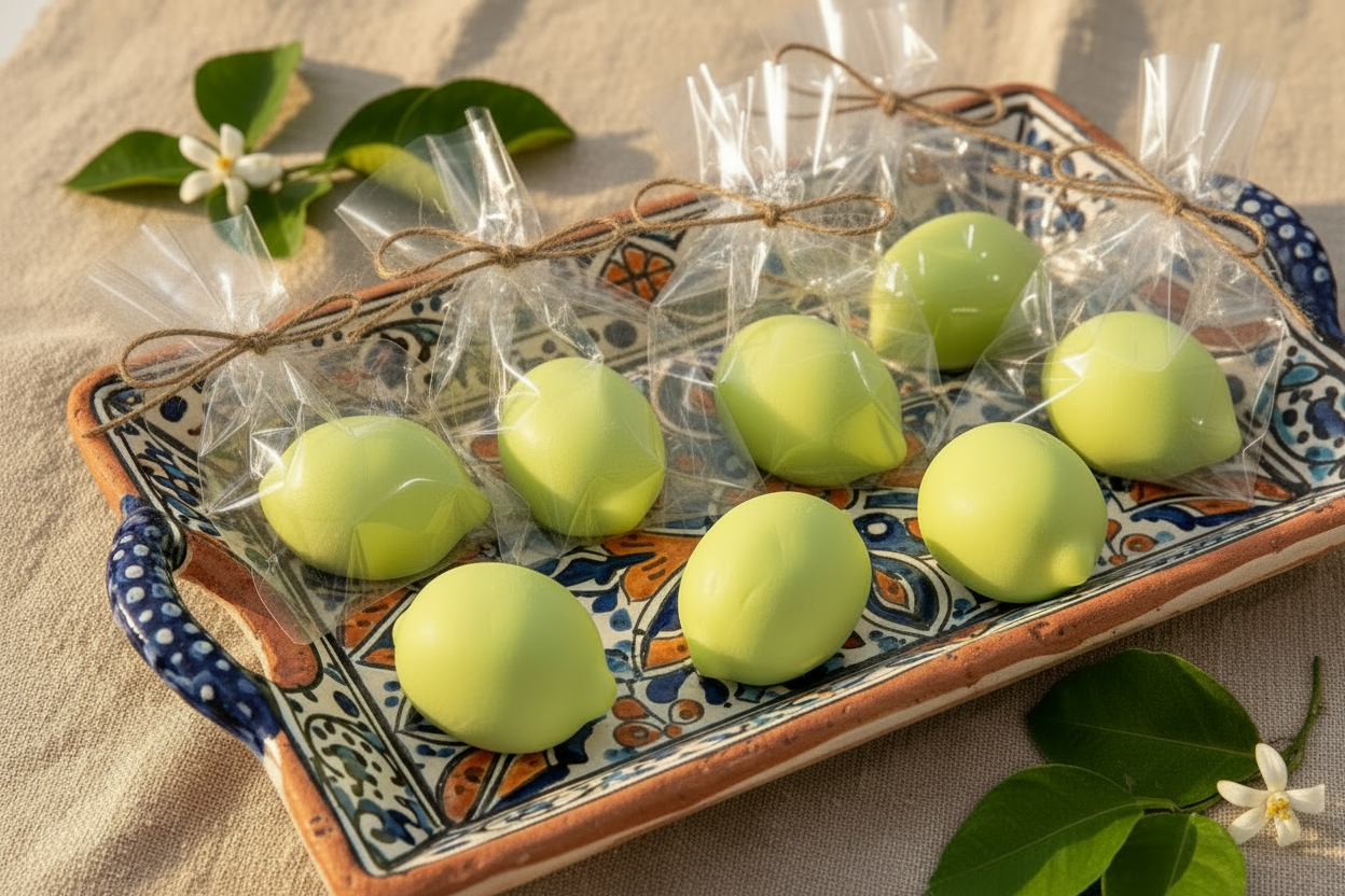 Citrus Lime Soap Favors-   Main Squeeze Wedding, Bridal Shower,  Mediterranean themed Baby Shower