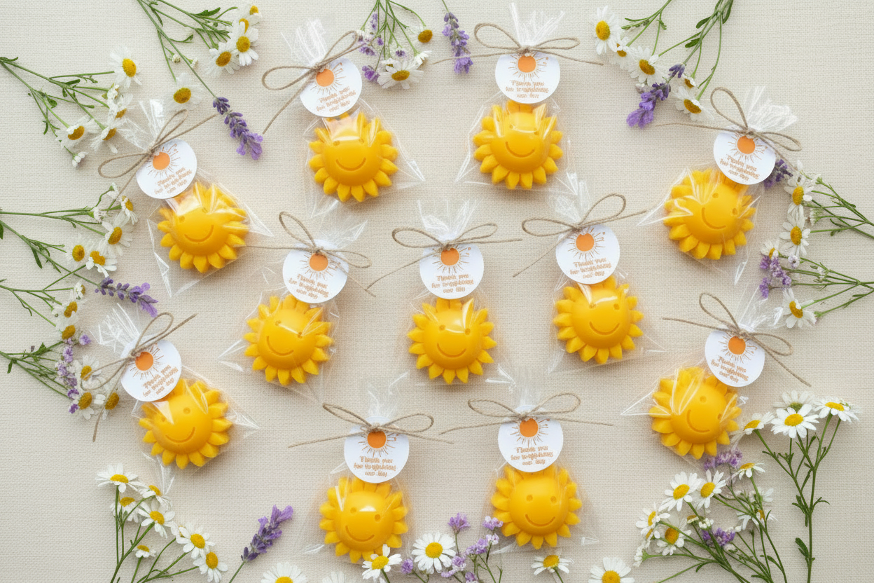 Sun Shaped Soap Favors-Baby Shower| Kids Birthday| Here comes the son theme| Summer party