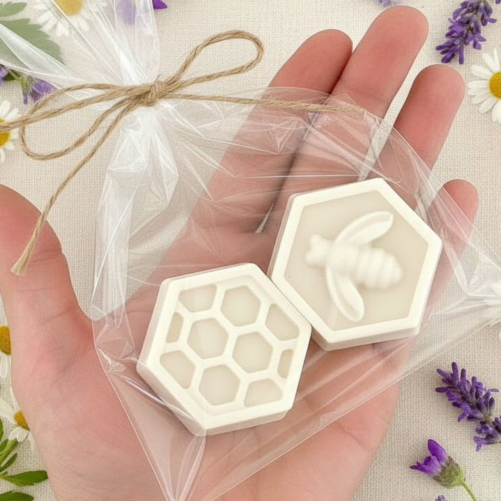 Honey Bee Soap Favors - Honeycomb Bee theme, Bridal Party gifts, Bee Baby Shower