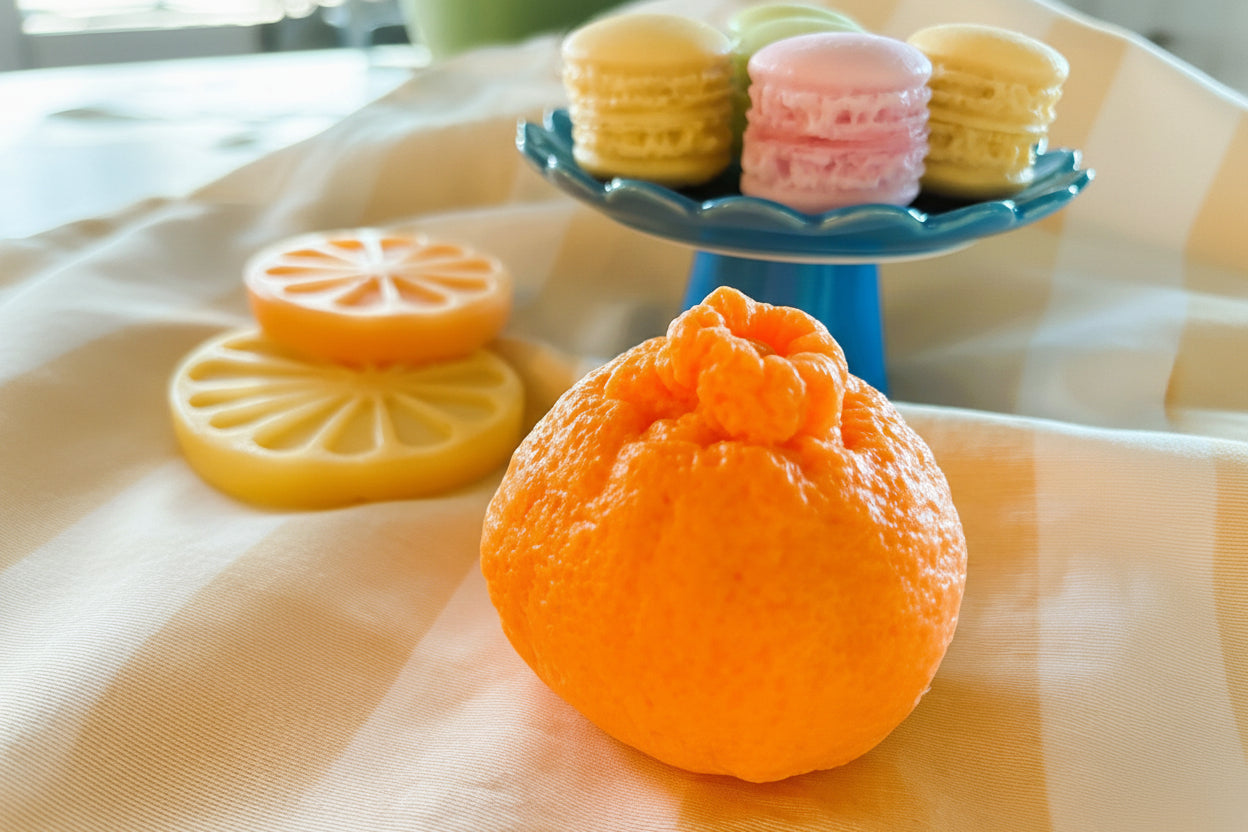 Handcrafted Orange Clementine Soap Favors | Squeeze the Day | Citrus Party & Wedding Guest Gifts