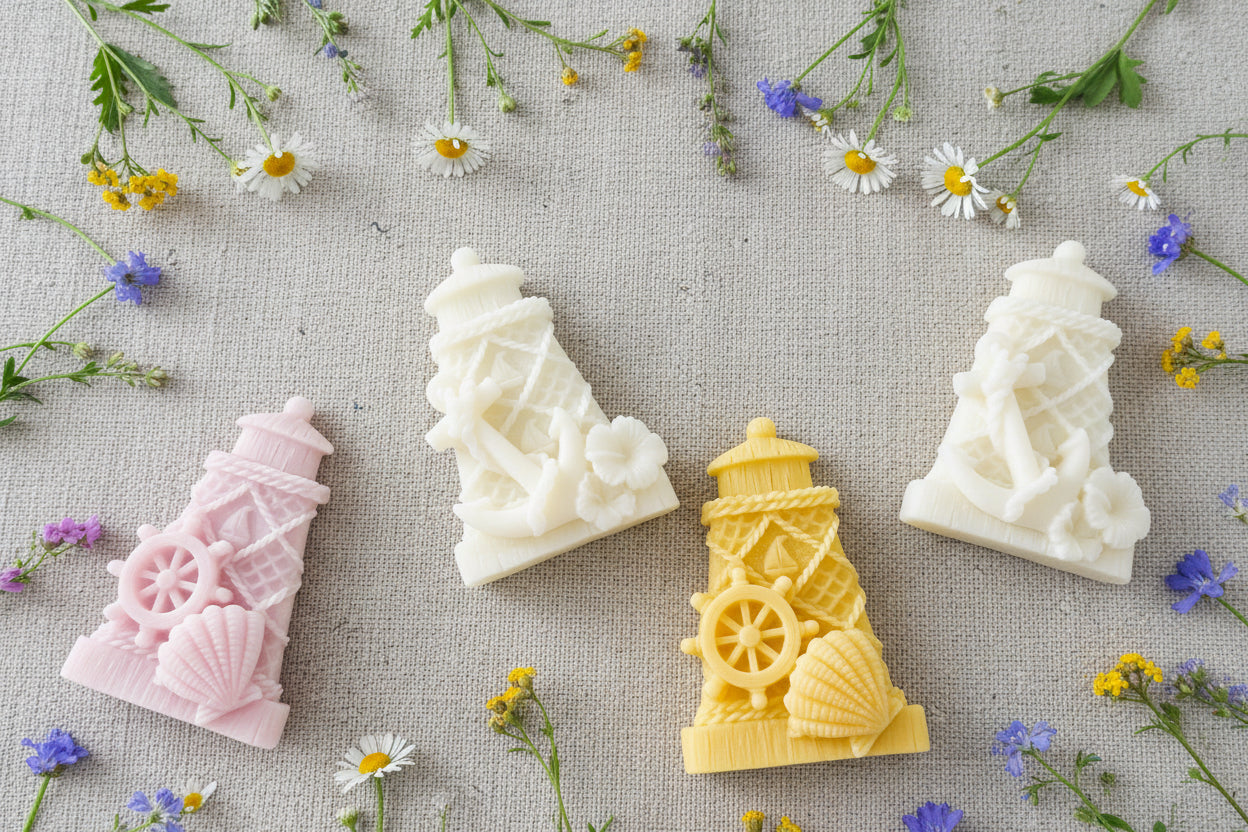 Handmade Lighthouse Soap Favors – Nautical Theme Guest Gift & Bath Decoration