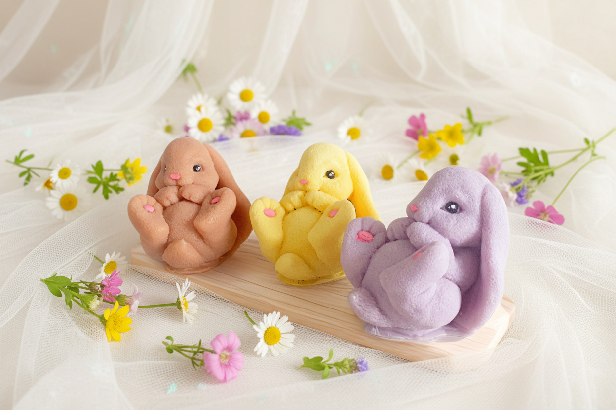 Handcrafted Bunny Rabbit Easter Soap, Party Favors, Easter Basket Stuffer