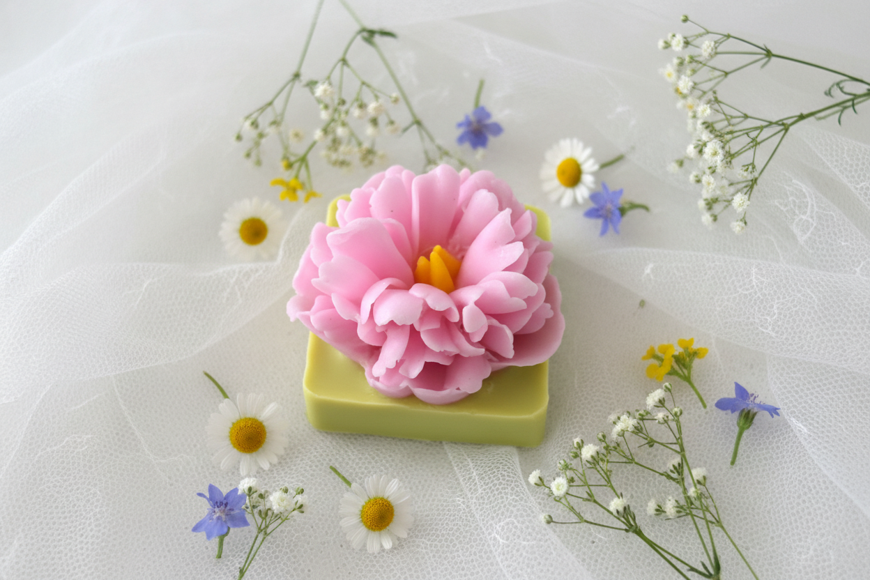 Lisianthus Flower Soap – Mothers's Day Gift| Bridal Shower| Baby Shower| Easter Basket Stuffers | Party Favors | Guest Gifts