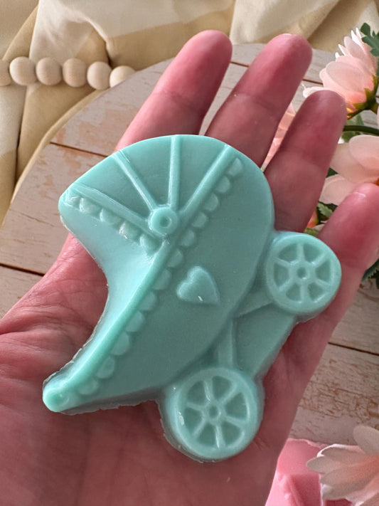 BABY CARRIAGE SHAPED Large Soap- Baby Shower, Gender Reveal Party, Guest Gifts