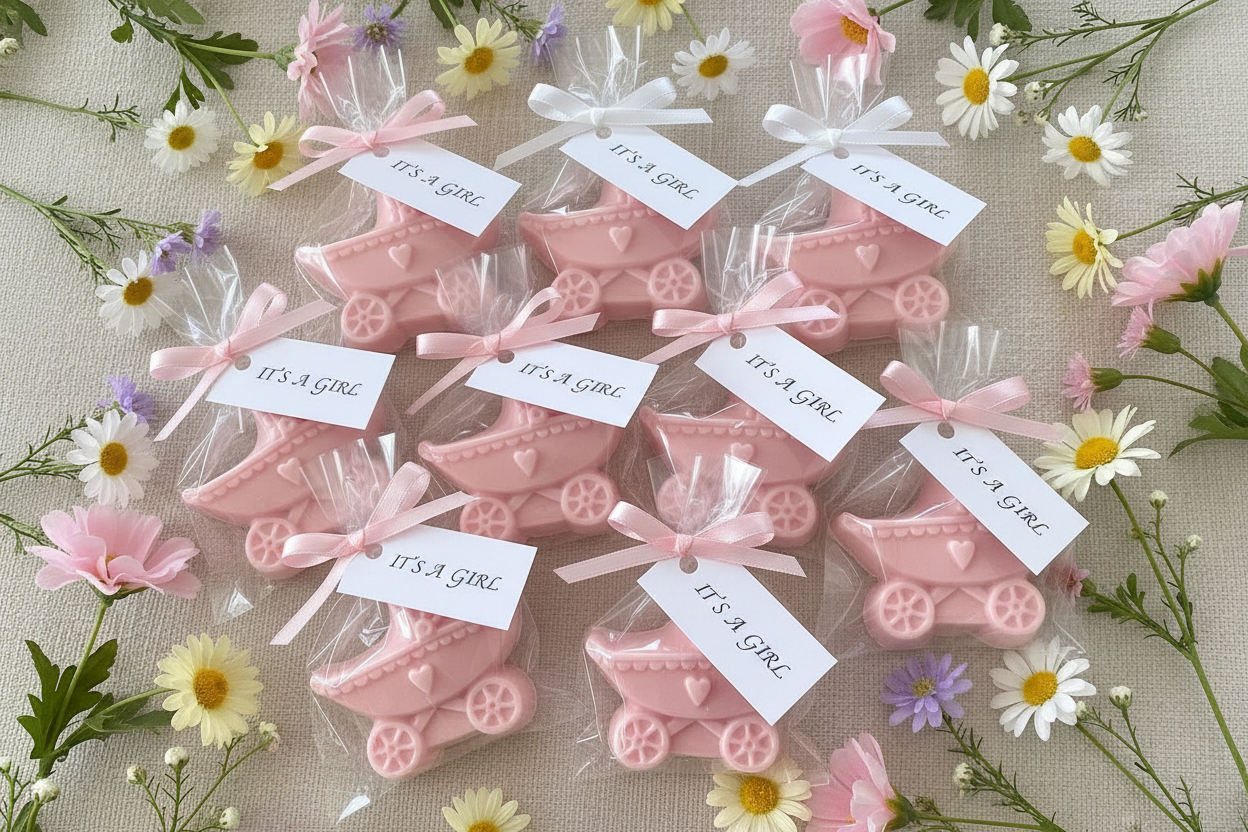 Baby Carriage Soap Favors – Baby Shower | Gender Reveal | Welcome Baby | Guest Gifts